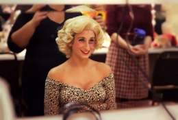In the dressing room as Audrey